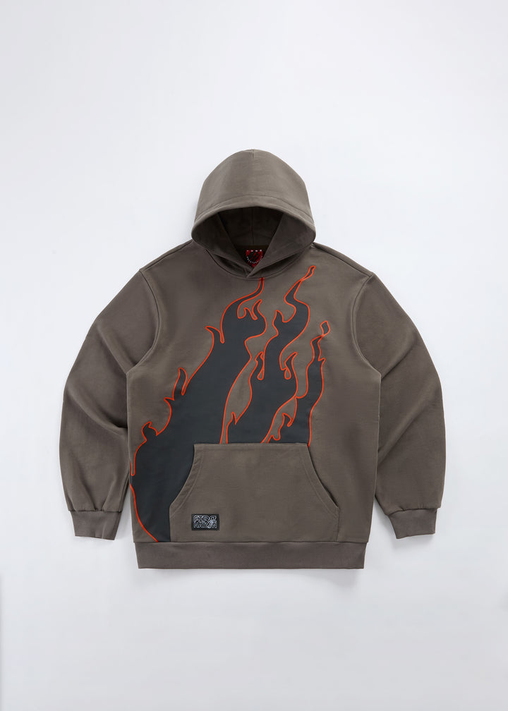 Preston Playz Fire Nation Hoodie - Grey