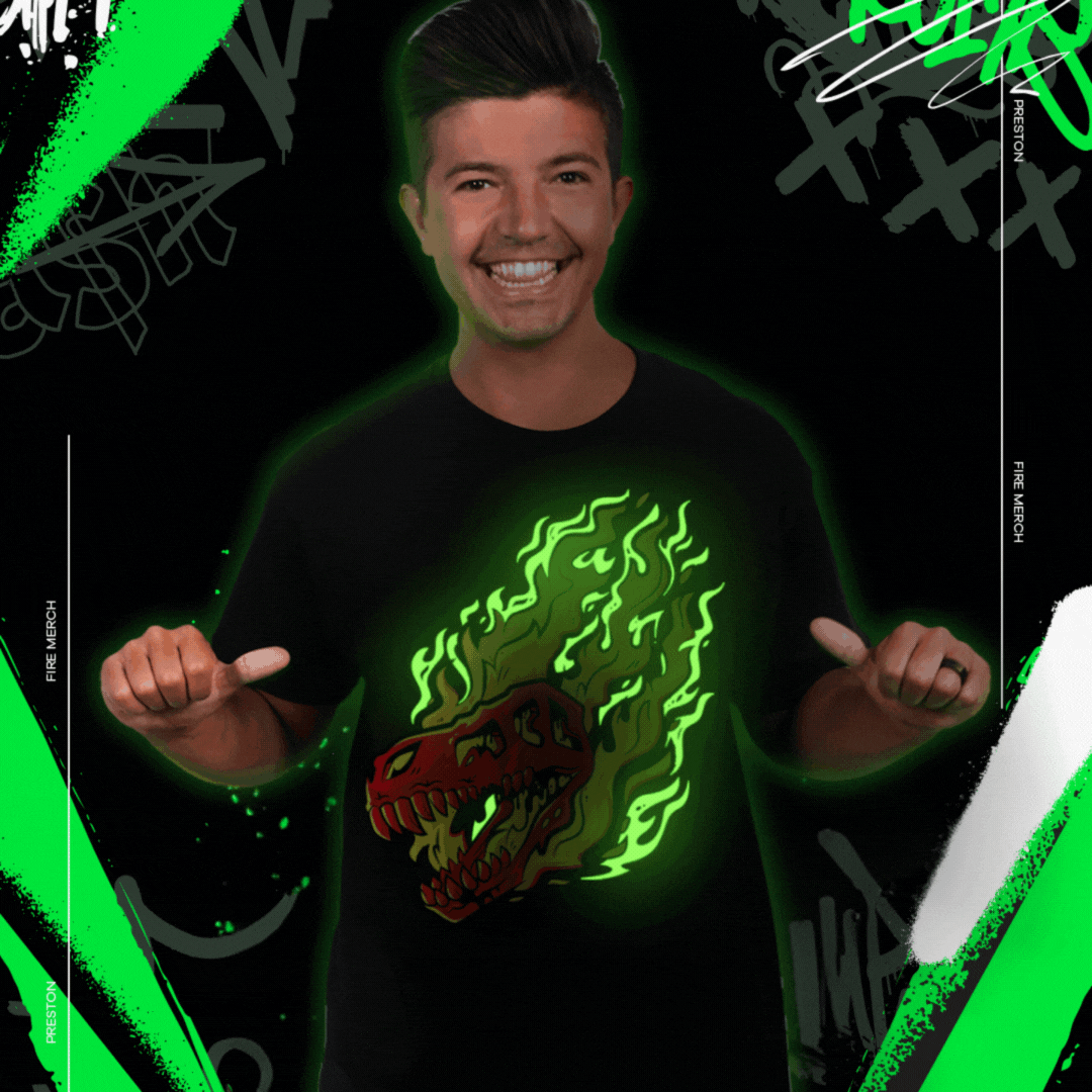 Dino Flame Glow in the Dark Tee