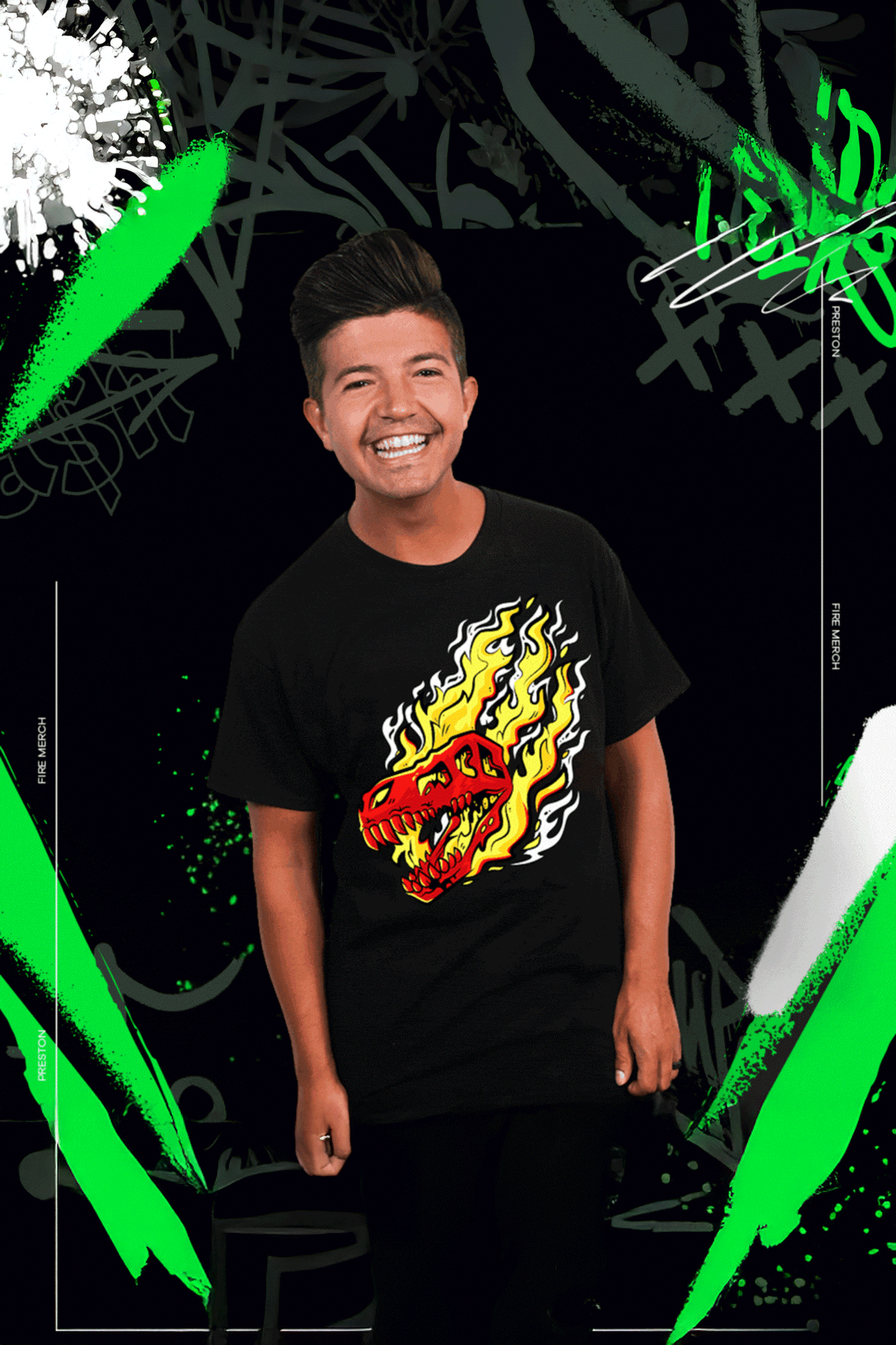 Dino Flame Glow in the Dark Tee