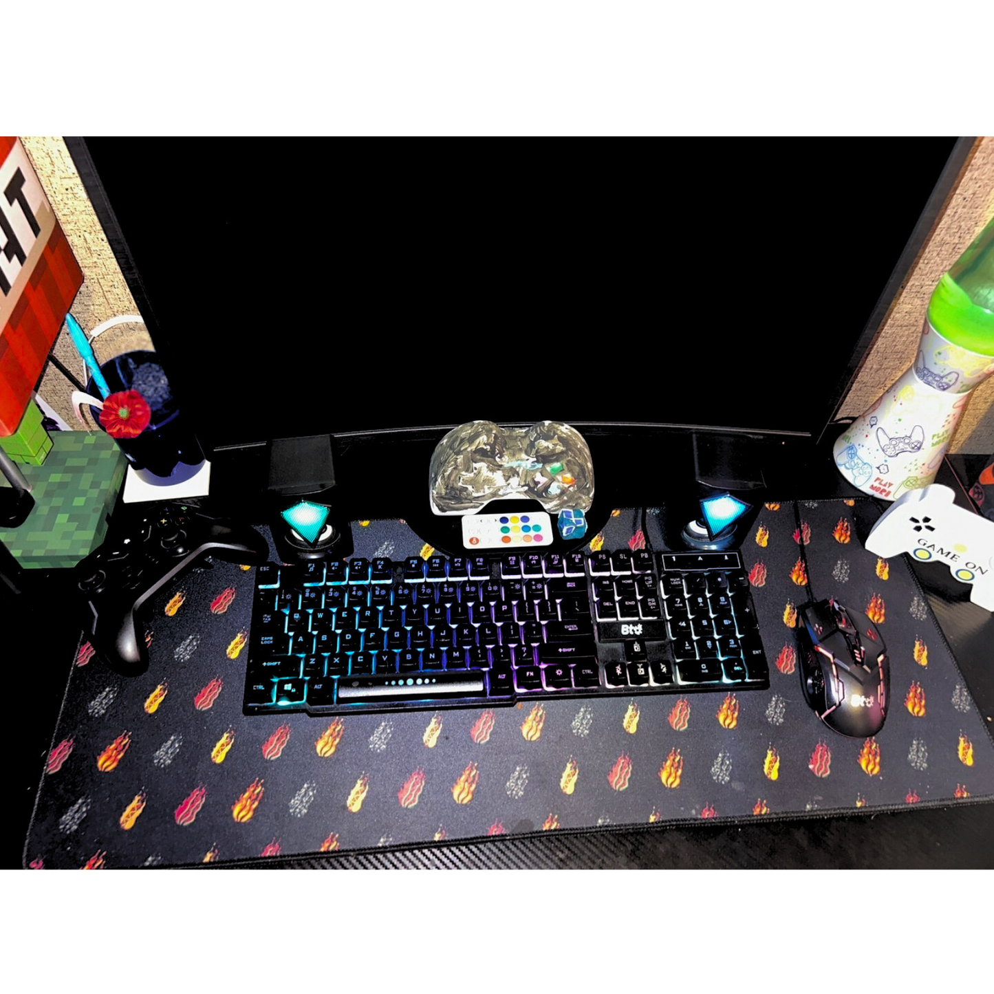 Gaming Fire Mousepad XL