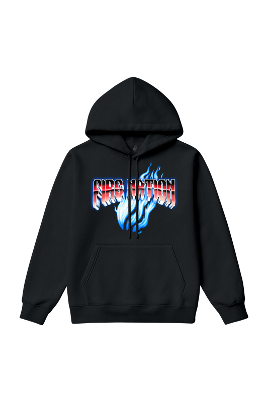 Fire Nation Flame Hoodie - Black