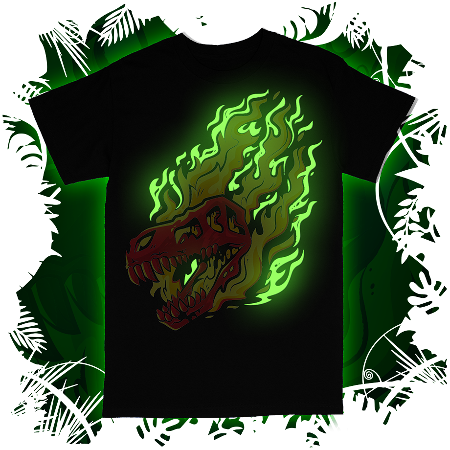 Dino Flame Glow in the Dark Tee